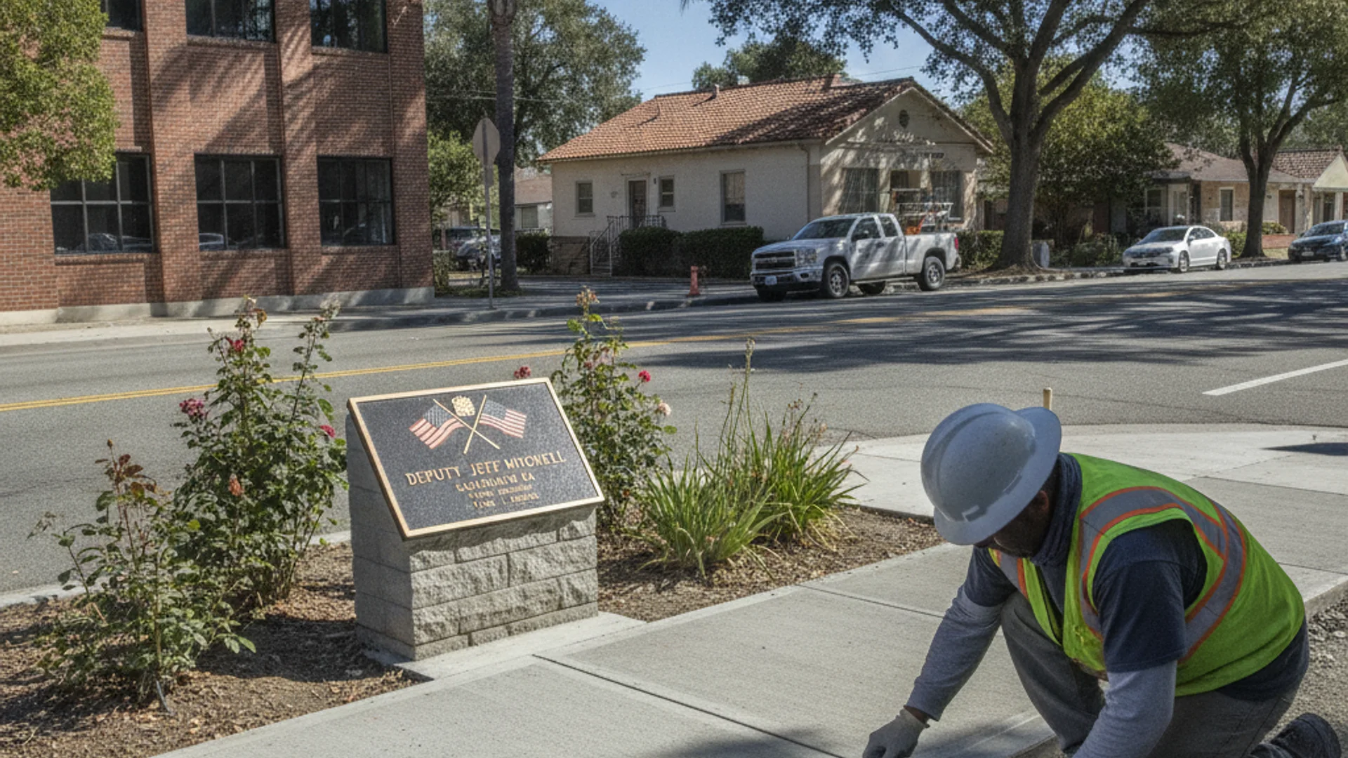 Near Deputy Jeff Mitchell Memorial Site, Sacramento CA